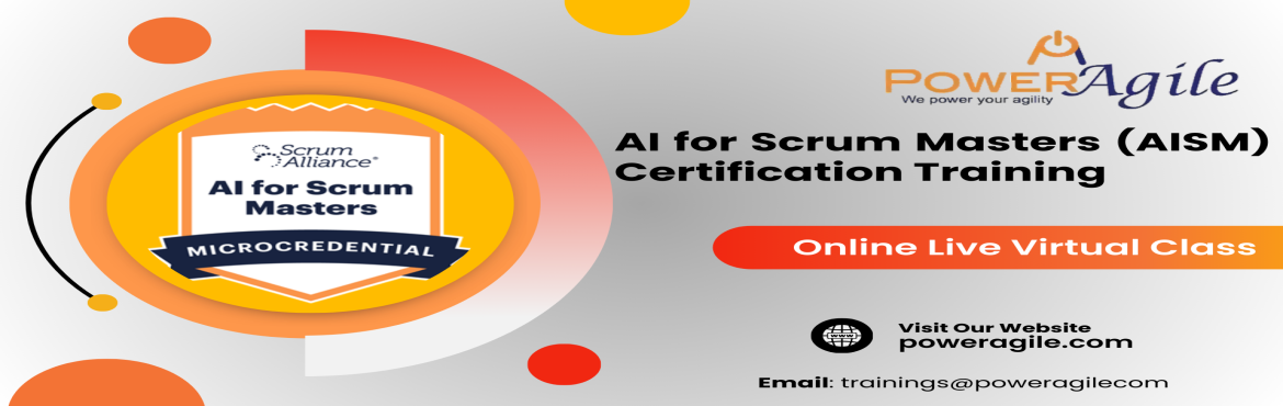 Book Online Tickets for AISM:AI for Scrum Masters (AISM) Certifi, . We are coming up with AI for Scrum Masters (AISM) Certification Training on 13 June 2025 (06PM -09:00PM-IST)Weekend.___________________________________________________________________________
Learn how AI supports Scrum Master roles.Use AI in sprint 