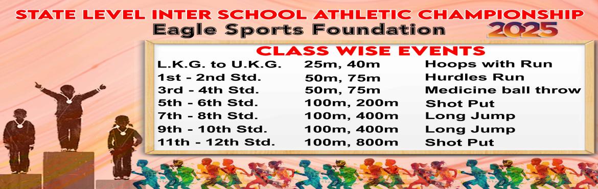Book Online Tickets for State Level Inter School Athletic Champi, Chennai. 
State Level Inter School Athletic Championship Jun 2025 organised by Eagle Sports Foundation.Registration Starts @ 09:00am  and Events will start one by one after 09:30am.Events will start one after the other
