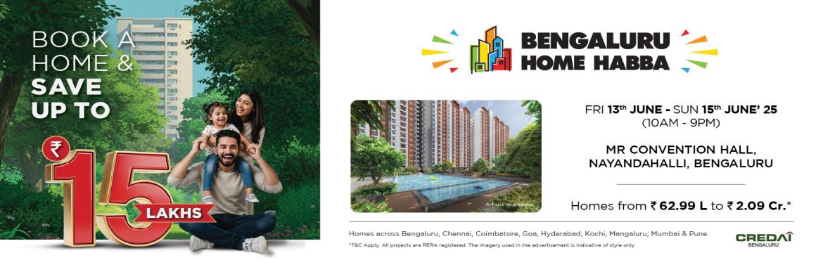 Book Online Tickets for Provident Housing Bengaluru Home Habba G, Bengaluru. 





A one-of-a-kind home-buying festival by Provident Housing, designedto simplify your journey to owning your dream home. With a wide range ofresidential projects across 9 cities, this event offers a unique platform forbuyers to explore, compare, 
