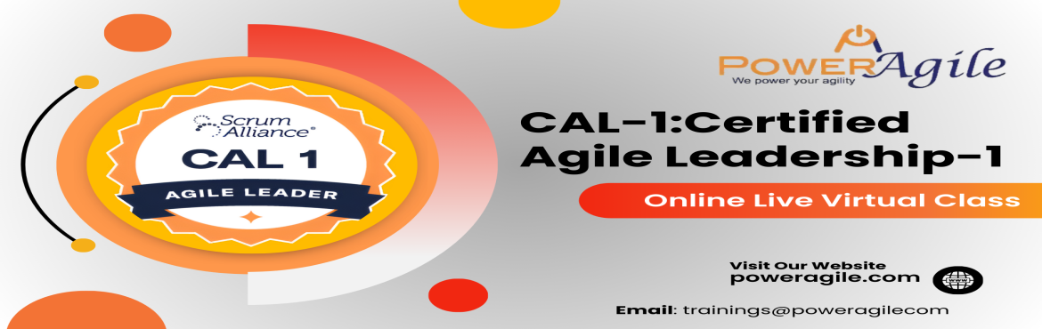 Book Online Tickets for CAL-1: Certified Agile Leader Training C, .  
We are coming up with Certified Agile Leader (CAL-1) Training Certification on 19-20-21 December 2025 (06PM -11:30PM-IST) Weekend.__________________________________________________________________________
16 Hours of Online Live Virtual Class.Two-