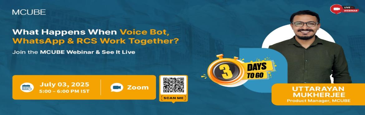 Book Online Tickets for The Future of Customer Outreach Voice Bo, . 
Master the Art of Multi-Channel Outreach with Voice Bots, WhatsApp Business API, and RCS Messaging Join us for an exclusive webinar focused on the next evolution of customer outreach, where AI-powered Voice Bots, WhatsApp Business API, and the emerg