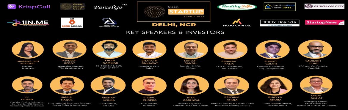 Book Online Tickets for Global Startup Summit Delhi NCR, Gurugram. 



Global Startup Summit is an initiative to connect the startup community for collective networking and progress. It is a platform to encourage the Indian startup ecosystem and an initiative to bridge the gap between startups and investors.

Proudl