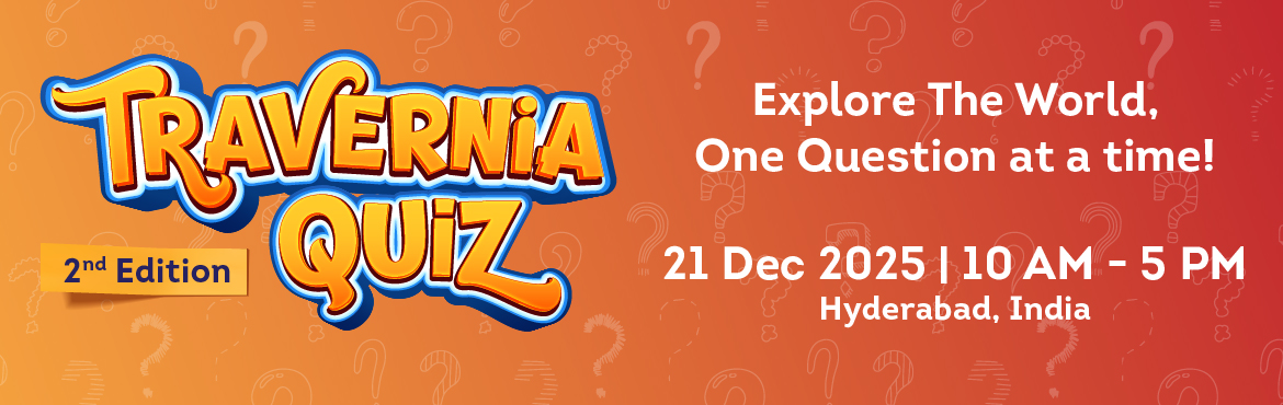 Book Online Tickets for Travernia Quiz Contest 2025, Hyderabad. 
The Travernia Quiz Contest is designed to ignite the explorer in everyone. Whether you’re a curious young adventurer or a seasoned travel enthusiast, we’ve got the perfect journey just for you!
Little Explorers EditionGrade: 6 - 12 | Team Size: 