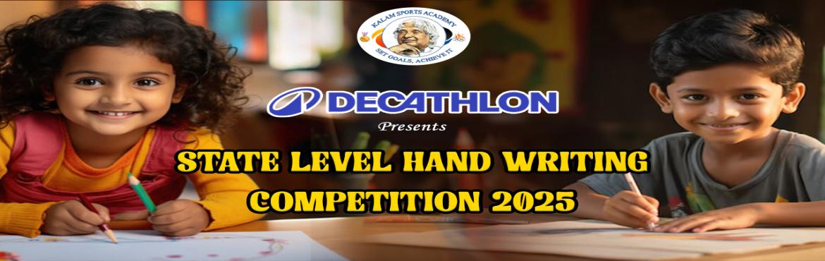 Book Online Tickets for Open State Level Hand Writing Competitio, Chennai. 
Kalam Sports Academy presents State Level Hand Writing Competition Aug 2025 on 31st Aug 2025 at Dr. Mehta\'s International Smart School, Vanagaram. 




Tamil Hand Writing


Standard / Grade
Topics
Paper / Writing Instrument


LKG - UKG
AA Till 