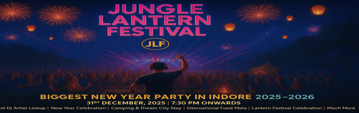 Book Online Tickets for Jungle Lantern Festival (JLF NYE 2025) -, Indore.  Jungle Lantern Festival 2025 - 2026 - Top New Year Party In Indore & Best Place To Celebrate New Year In Indore, Madhya Pradesh, India 

Welcome 2026 with the most magical celebration under the open sky - Jungle Lantern Festival (JLF) by Thril