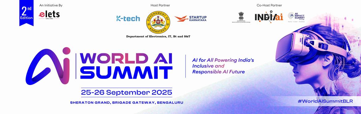 Book Online Tickets for World AI Summit 2025: Bengaluru to Host , Bengaluru. 

The World AI Summit 2025 is set to take place on 25–26 September in Bengaluru, tech capital. This global AI conference will bring together the brightest minds from across the world to shape the next era of artificial intelligence. 
Organised by 