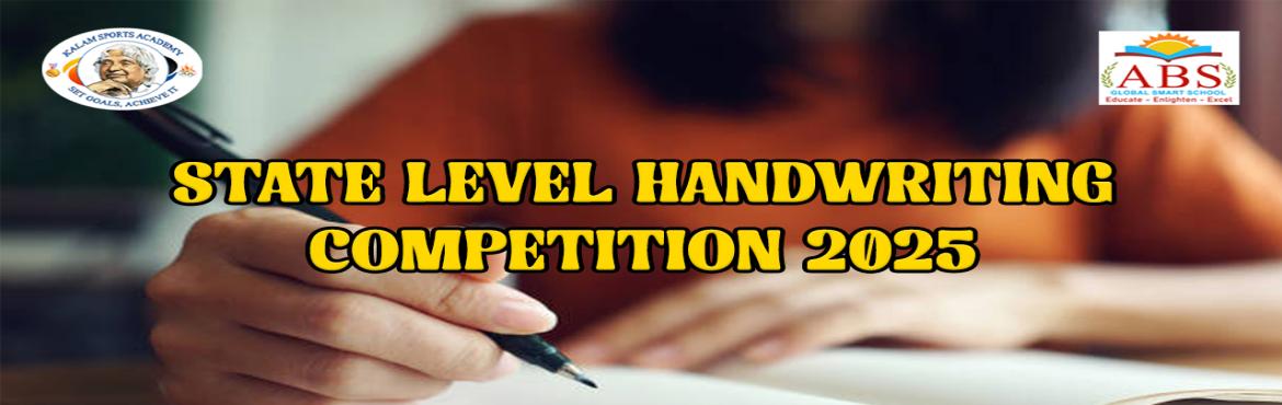 Book Online Tickets for State Level Hand Writing Competition Oct, Avadi. 
State Level Hand Writing Competition Oct 2025 organised by Kalam Sports Academy and sponsored by BookNGo.live on 12th Oct 2025 at ABS Global Smart School, Avadi, Chennai.
Awards:Winners: Trophy + CertificateAll Participants: Medal + Certificate + Vo
