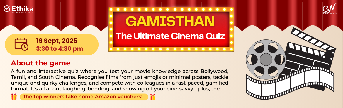 Book Online Tickets for Gamisthan The Ultimate Cinema Quiz, . 🎬 Friday Musings Presents | Gamisthan: The Ultimate Cinema Quiz 🍿Lights, camera, action! Get ready for a cinematic showdown.
✨ Why You Can’t Miss This:✔️ Crack the Code: Guess movies from emojis and minimal posters.✔️ Expect the Une