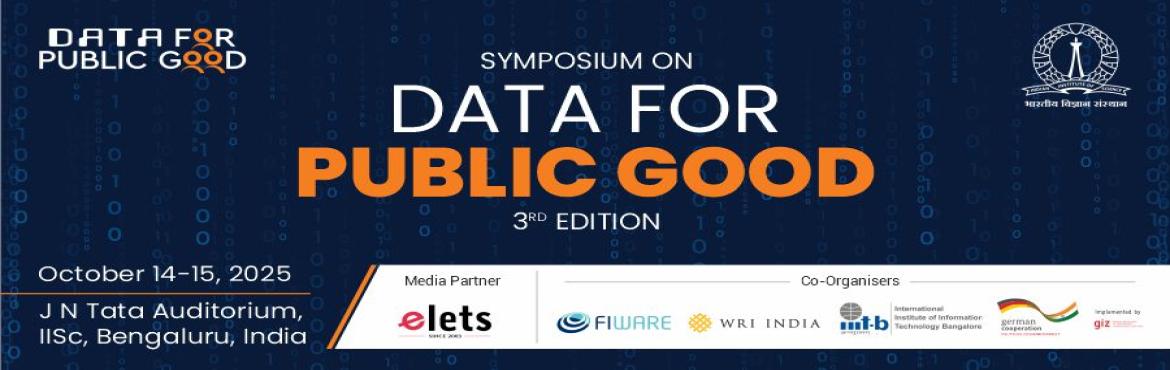 Book Online Tickets for Symposium on Data for Public Good 2025, Bengaluru. The third edition of the Symposium on Data for Public Good unfolds in Bengaluru this October. This symposium is India’s premier platform dedicated to exploring how data, technology, and governance can work together to create an inclusive, secure, a