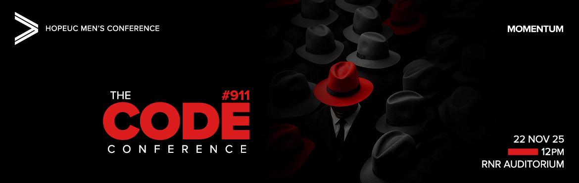 Book Online Tickets for Code Conference, Hyderabad. About the ConferenceThis November, we launch the very first Code Conference, a gathering designed exclusively for men aged 20 and above, created to strengthen faith, build resilience, and spark brotherhood.
With the theme Code 911, we step into God