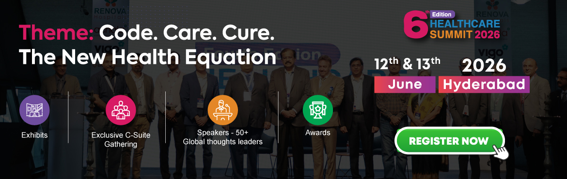 Book Online Tickets for Healthcare Summit 2026, Hyderabad. 


THEME: Code.Care.Cure : The New Health EquationWe are delighted to have you at the 6th Edition of our Healthcare Summit,a transformative two-day event happening at  Hyderabad.
This year’s theme — “Code.Care.Cure: The New Health Equation\