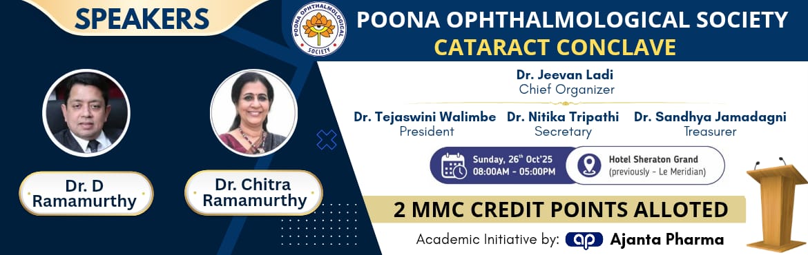 Book Online Tickets for Cataract Conclave, Pune. 



Dear Friends,
Time: 8 am to 5 pm.