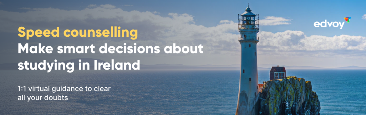 Book Online Tickets for Speed counselling: Study in Ireland with, . Say goodbye to confusion, and hello to quick, effective and personalised counselling. In our 15-minute, 1:1 speed counselling session, you can get all your study-abroad doubts cleared and make informed decisions!
Our expert can help you with:

Course