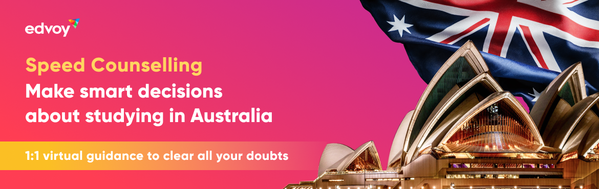 Book Online Tickets for Speed counselling: Study in Australia wi, . Say goodbye to confusion, and hello to quick, effective and personalised counselling. In our 15-minute, 1:1 speed counselling session, you can get all your study-abroad doubts cleared and make informed decisions!
Our expert can help you with:

Course