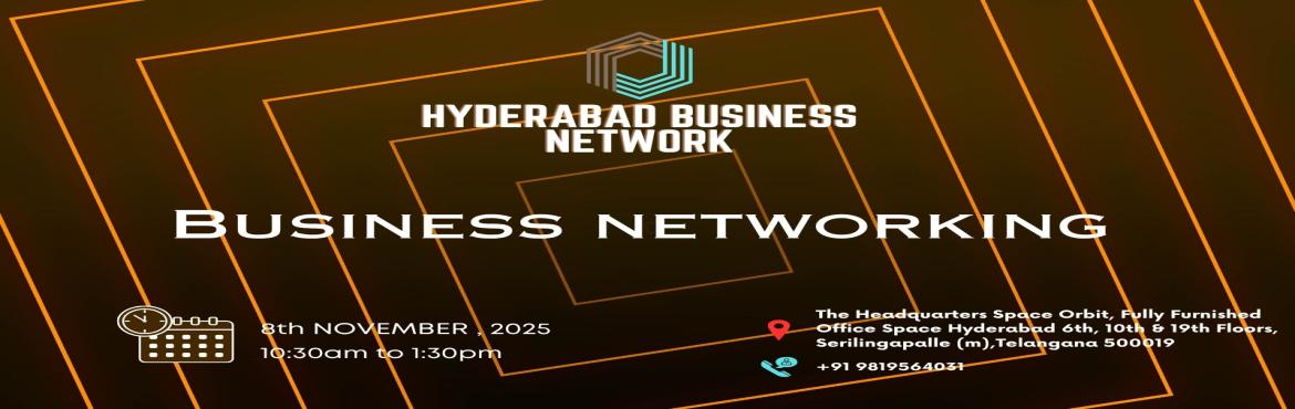 Book Online Tickets for HYDERABAD BUSINESS NETWORK  BUSINESS NET, Hyderabad. 
HYDERABAD BUSINESS NETWORK | BUSINESS NETWORKING

HYDERABAD BUSINESS NETWORK | BUSINESS NETWORKING

HYDERABAD Business Network the ultimate meetup for professionals seeking to connect exchange sales opportunities expand their business networks and e