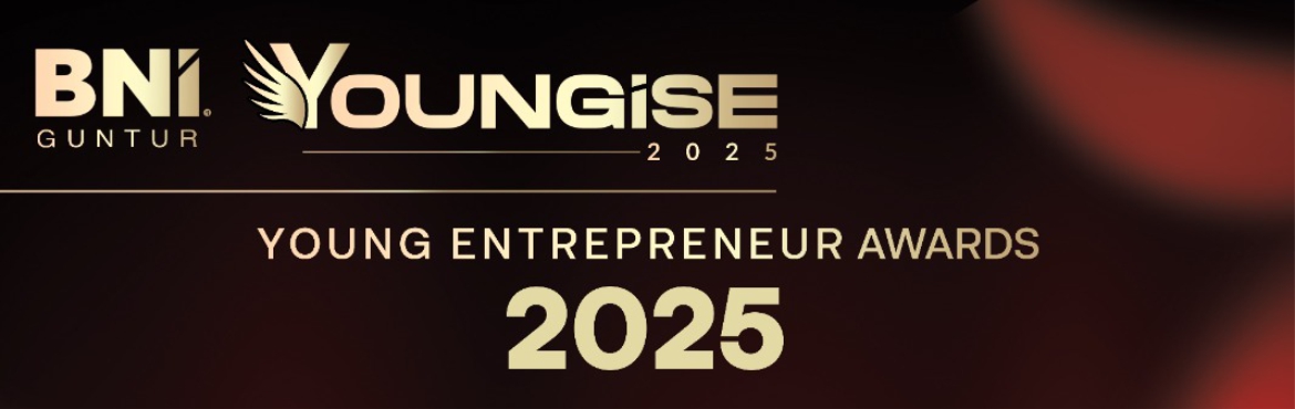 Book Online Tickets for YOUNG ENTREPRENEUR AWARDS - Youngise 202, Guntur. RULES & REGULATIONS:

APPLICANTS MUST BE BORN AFTER 01-01-1991. INDIVIDUALS AGED ABOVE 34 ARE NOT ELIGIBLE TO APPLY.
THIS EVENT IS NOT ELGIBLE FOR GNT BNI MEMBERS.
ANY BUSINESSPERSON AGED BELOW 34, RESIDING IN ANDHRA PRADESH, IS ELIGIBLE TO APPLY