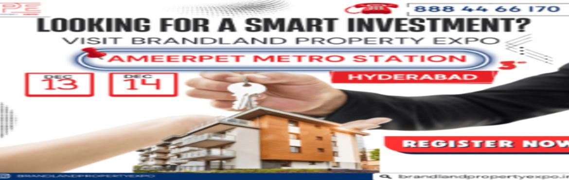 Book Online Tickets for Brandland Property Expo, Hyderabad. 
The BrandLand Property Expo invites you to explore your dream property at Ameerpet Metro, Hyderabad, on the 13th and 14th of December 2025. This high-profile real estate exhibition will showcase premium residential and commercial developments fr