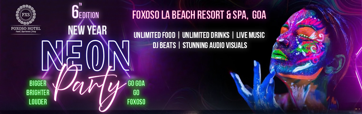Book Online Tickets for New Year Party 2026 Neon Eve Goa        , Morjim. 
🎉 Biggest Neon NYE Bash in Goa – Ticket Inclusions

✨ Red Carpet Welcome – Kick off the night in style with complimentary tequila shots on arrival
💫 Neon Glow-Up – Shine bright with neon tattoos and accessories to complete your party l