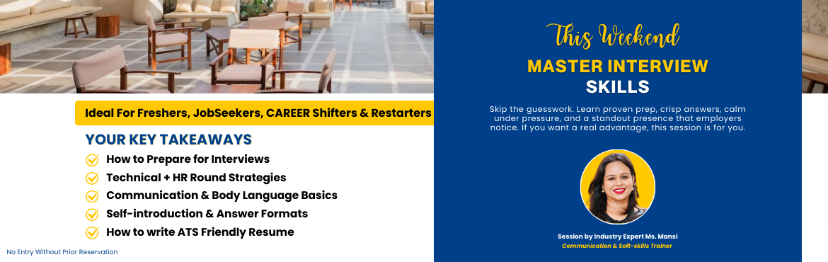 Book Online Tickets for Pop-up Event: Interview Prep with Live M, Hyderabad. 

Career Pop-Up: Where Coffee Meets Career GrowthHosted by Alkemy EdTechA casual, friendly career development pop-up — happening for the first time in Hyderabad — where you’ll learn how to speak confidently, answer smartly, and present your str