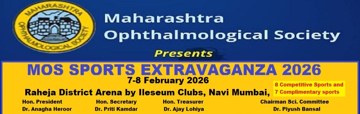 Book Online Tickets for MOS SPORTS EXTRAVAGANZA 2026, Navi Mumba. 


Dear Colleagues,
Hello MOS members,
We are happy to announce the MOS Sports Extravaganza 2026.
It’s time to bring that same passion you show in your practice to the playground! 🏸🏏.We’re gearing up for our Annual Sports & Wellness Bas
