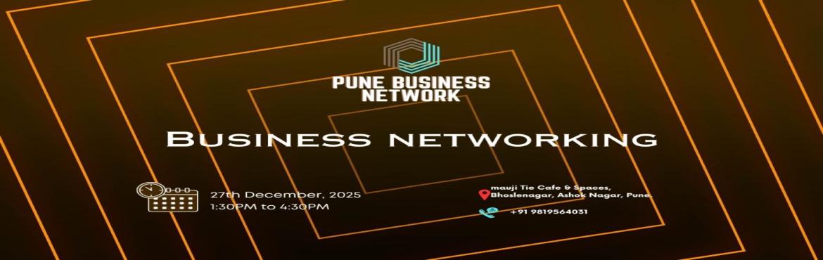Book Online Tickets for Pune BUSINESS NETWORK | BUSINESS NETWORK, Pune. 
Pune BUSINESS NETWORK | BUSINESS NETWORKING 2025
Pune BUSINESS NETWORK | BUSINESS NETWORKING

Pune Business Network the ultimate meetup for professionals seeking to connect and exchange sales opportunities expand their business networks and engage i