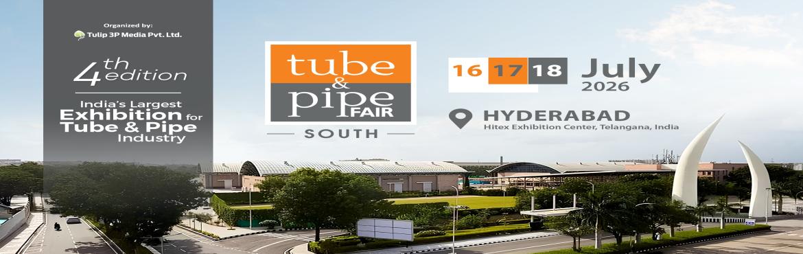 Book Online Tickets for Tube and Pipe Fair 2026, Hyderabad. 
Tube & Pipe Fair 2026 (TPF South) is a focused B2B platform for the tube, pipe, and related manufacturing industries. The exhibition brings together leading machinery manufacturers, technology providers, and key decision-makers to showcase innov