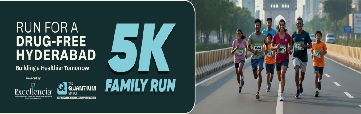 Book Online Tickets for KOKAPET 5K RUN for DRUG FREE HYDERABAD o, Hyderabad.  🏃‍♂️🏃‍♂️🏃‍♂️ KOKAPET 5K RUN for Drug Free Hyderabad
Organised byTHE QUANTIUM SCHOOL
Every step we take today decides the future our children will live in tomorrow.This is not just a run — it is a collective promise to p