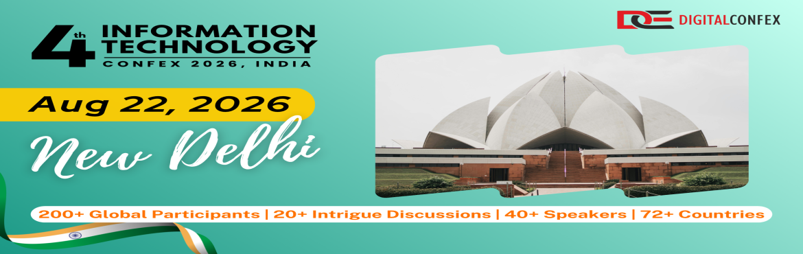 Book Online Tickets for 4th Information Technology Conference 20, New Delhi. 





Event Overview / Full Description
The 4th Information Technology Confex 2026 is a one-day, high-impact conference designed for senior technology leaders and decision-makers shaping the future of enterprise IT.
With the official agenda now live,