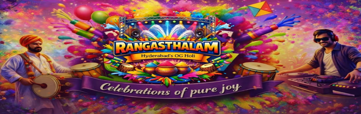 Book Online Tickets for RANGASTHALAM - Hyderabads OG Holi, Secunderab. 
RANGASTHALAM - Hyderabad\'s OG Holi
Celebrations of Pure JoyGet ready to dive into Hyderabad\'s most vibrant and high-energy Holi celebration RANGASTHALAM! A perfect blend of traditional folk culture and modern music, this event promises colors, bea