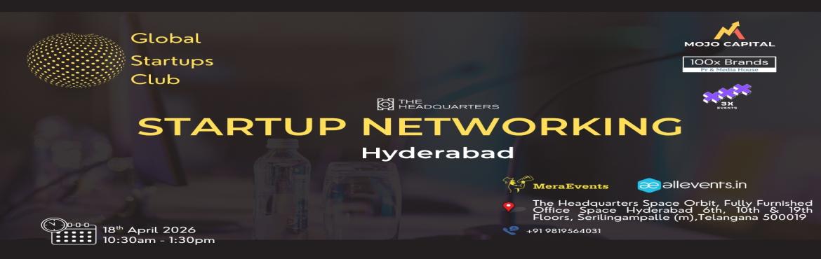 Book Online Tickets for GLOBAL STARTUPS CLUB l STARTUP NETWORKIN, Hyderabad. 
GLOBAL STARTUPS CLUB l STARTUP NETWORKING Hyderabad 2026

GLOBAL STARTUPS CLUB l STARTUP NETWORKING Hyderabad 2026
Hyderabad Business Network the ultimate meetup for professionals seeking to connect exchange sales opportunities expand their business