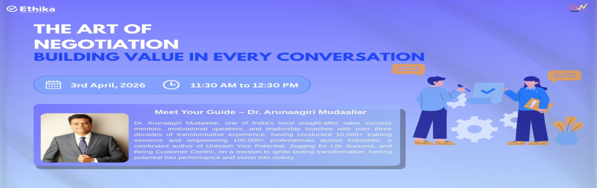 Book Online Tickets for Every conversation is a negotiation - Th, . 🤝 Most people think negotiation is about winning.It’s not. It’s about creating value.
And this Friday — we break it down.
📌 Friday Musings | The Art of NegotiationsBuilding Value in Every Conversation
📅 Friday, 3rd April 2026🕦 11:30