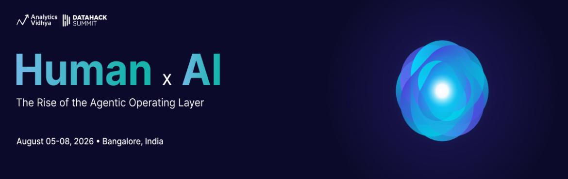 Book Online Tickets for DataHack Summit 2026, Thirumenah. 
DataHack Summit 2026 is the 7th edition of India\'s largest AI conference, bringing together the brightest minds in Artificial Intelligence, Generative AI, Agentic AI, Machine Learning, Data Science, and emerging technologies.
Organized by Analytics