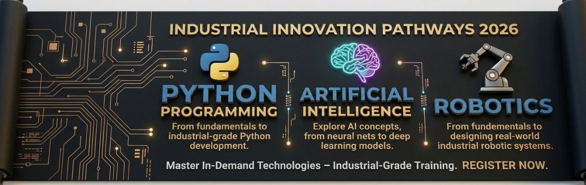 Book Online Tickets for Internship - 4 Weeks, . 
🚀 Highlights:

Core to Advanced Concepts in Python, AI & Robotics
Hands-on Learning with Industry-Oriented Applications
Data Handling, AI Model Basics & Automation Techniques
Build Real-World Projects in All 3 Domains
Practical Tasks + Pr