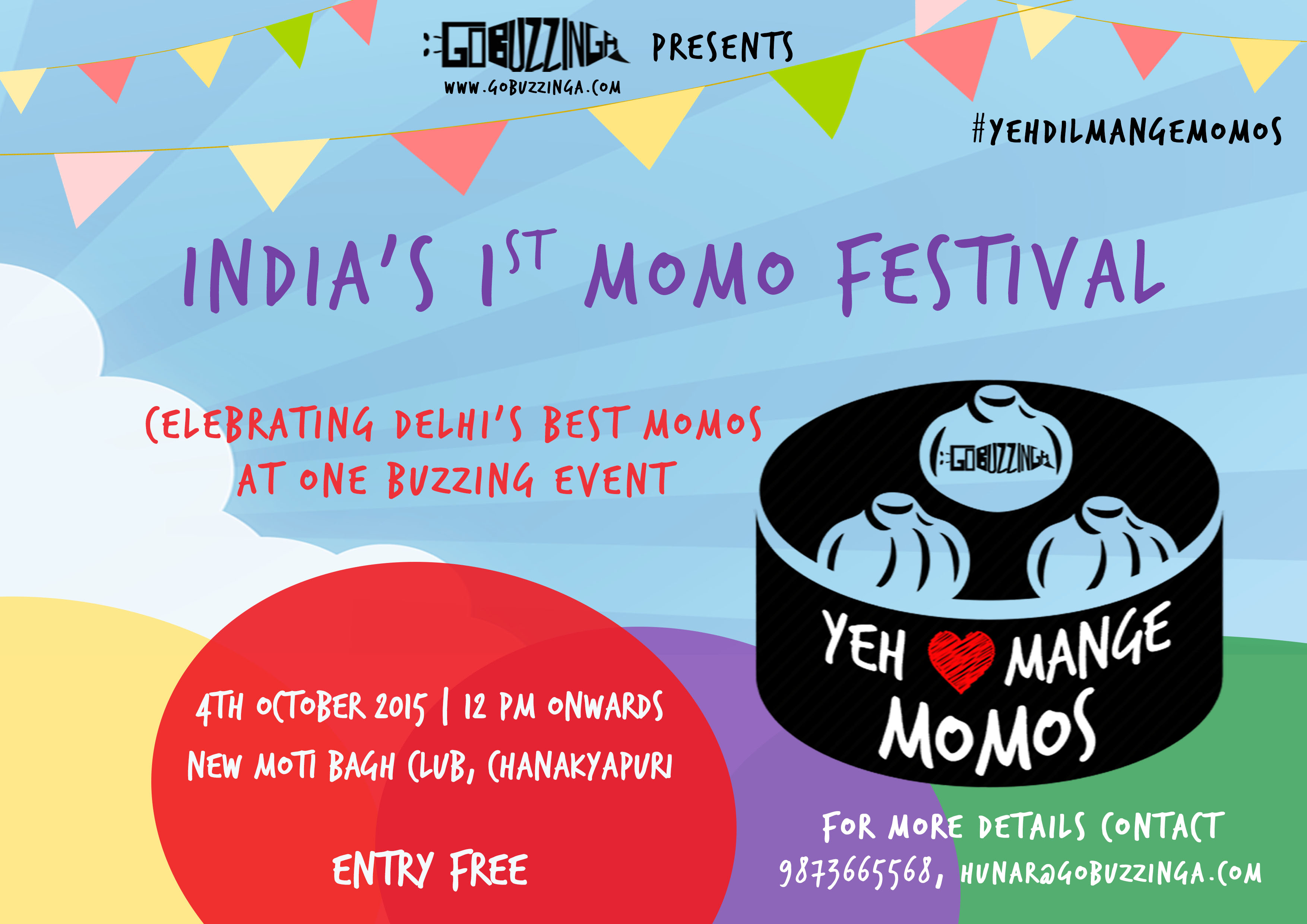 gobuzzingas yeh dil mange momos indias first momo festival creating tickets for an event for free